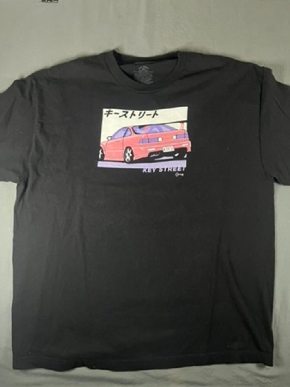 Key Street Car Tee Men’s XL Black Anime Tshirt